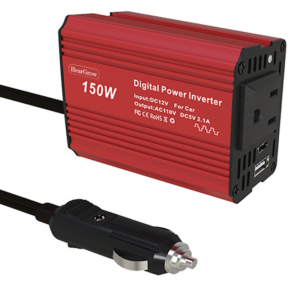 Car inverter 150W American and Japanese 12V to 110V USB fast charging Type-c fast charging source converter