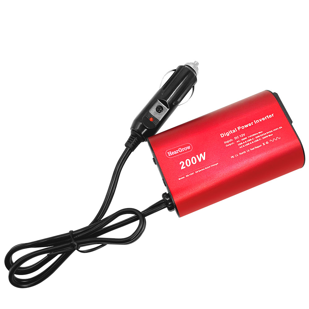 200W car power inverter power converter 12V battery car smart inverter