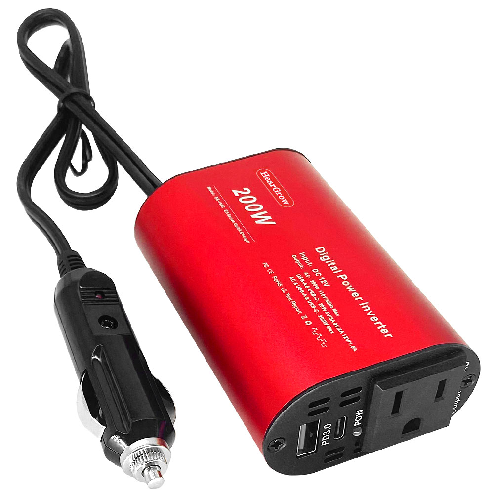 200W car power inverter power converter 12V battery car smart inverter