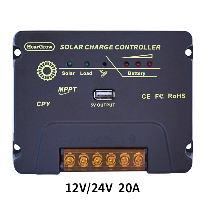 Solar controller, MPPT solar controller, 12V/24V automatic adaptation, USB5V, solar charger, 10A20A30A