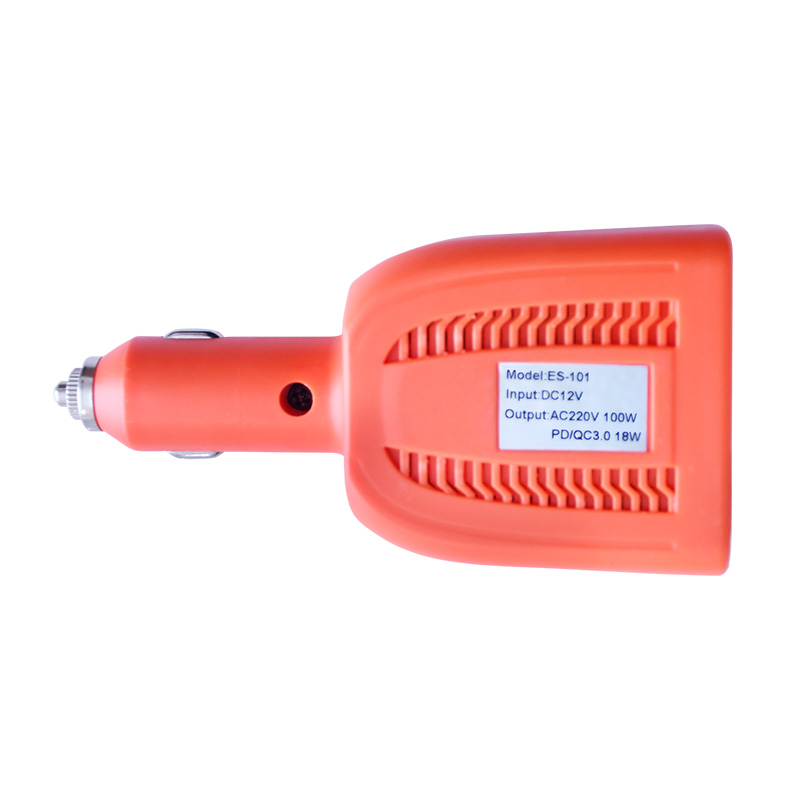 100W car power inverter 12V to 110V/220V car power converter 100W car power inverter+fast charging PD3.0 QC 3.0 (USB/TYPE-C)