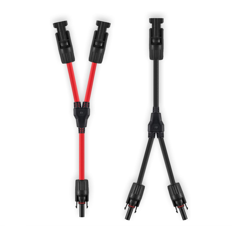 Solar MC4 photovoltaic connector Y-shaped three-way one to two