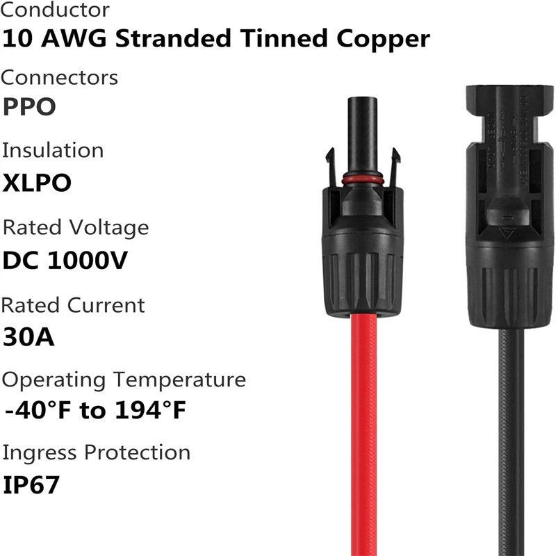 Solar MC4 photovoltaic connector Y-shaped three-way one to two